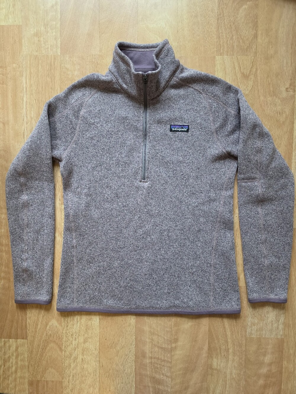 🏔PATAGONIA🏔 HALF-ZIP BETTER SWEATER PULLOVER, MAUVE HEATHER, Sz MEDIUM, VGUC!
